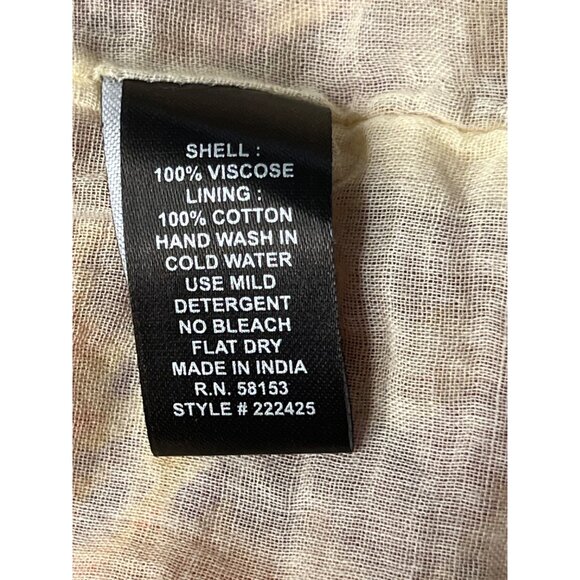 chaudry kc XL Crinkle Peasant Gipsy Skirt Orange/Pink/Yellow Boho Y2K Career - Picture 4 of 15